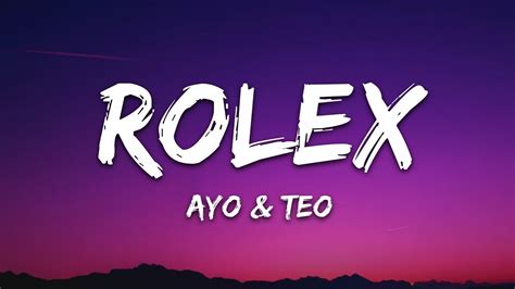 testo rolex ayo da stampare|rolex song lyrics teo.